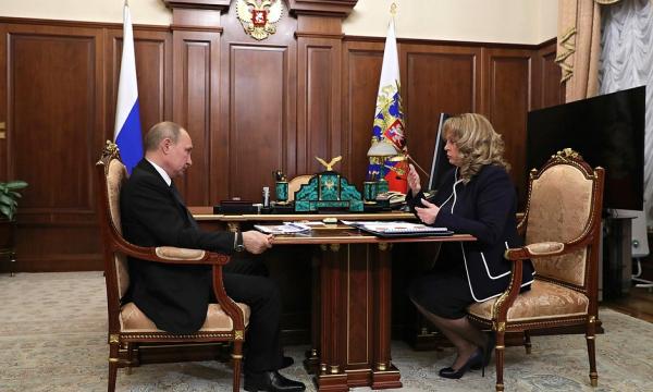 Встреча Президента России с Председателем Центризбиркома Эллой Памфиловой